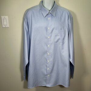 big & tall , Eton blue/white micro plaids high quality dress shirt